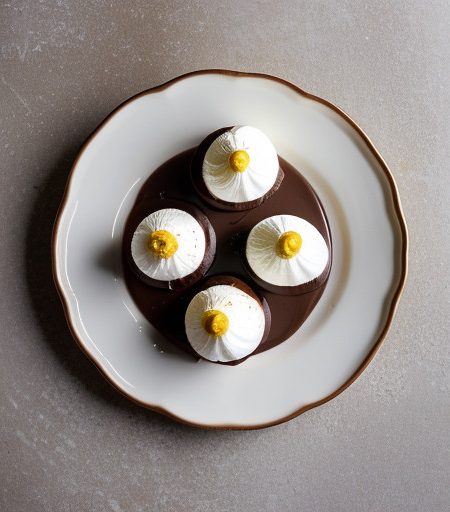 Mocha Meringues W/ Chocolate recipe image