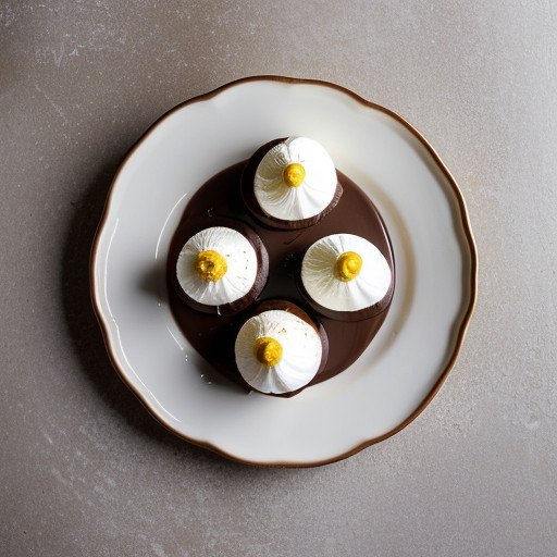 Mocha Meringues W/ Chocolate recipe image