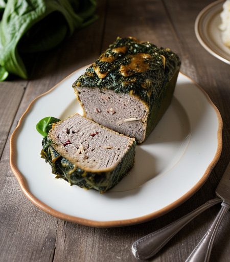 Mock Chicken Loaf Florentine With Chickenless recipe image