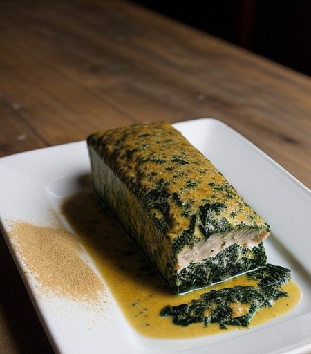 Mock Chicken Loaf Florentine With Chickenless Gravy recipe image