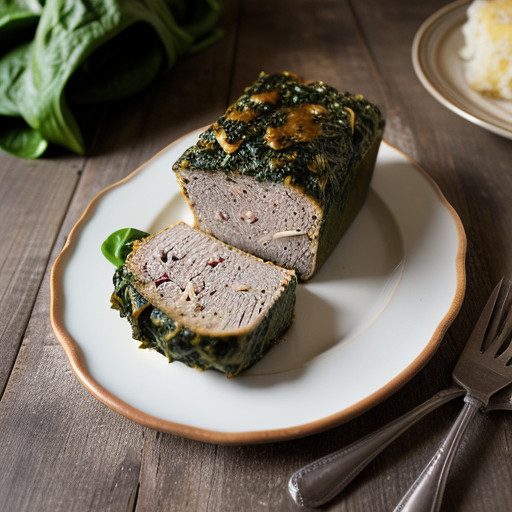 Mock Chicken Loaf Florentine With Chickenless recipe image