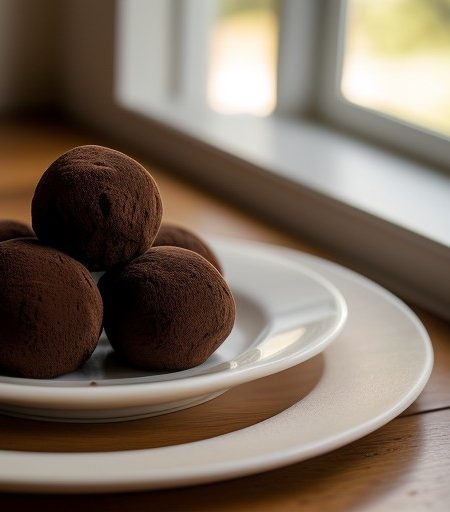 Mock Chocolate Rum Truffles recipe image