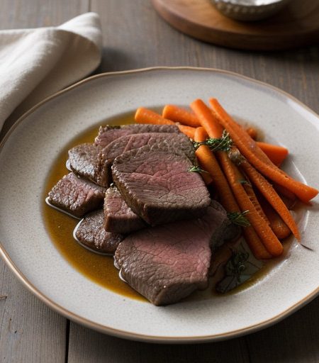 Mohren Mit Geschnetzeltern (Beef Strips and Carrots recipe image