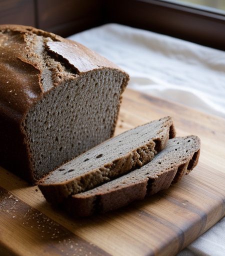 Molasses Sourdough Pumpernickel Bread recipe image