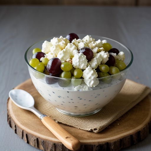 Molded Cottage Cheese and Grape Salad recipe image