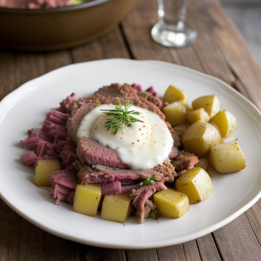 Mom's Corned Beef Hash and Cabbage recipe image