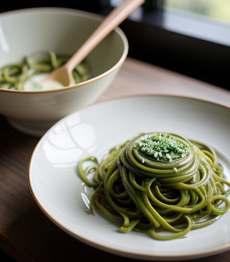 Mom's Green Noodles recipe image