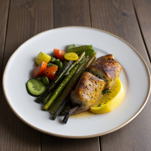 Monkfish Kebob With Vegetables recipe image