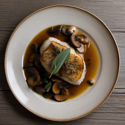 Monkfish Scaloppine With Shiitakes~ Chianti & Sage recipe image