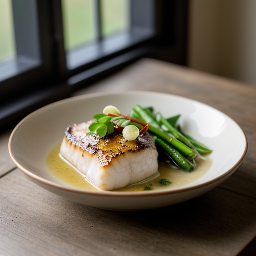 Monkfish With Ginger Sauce recipe image