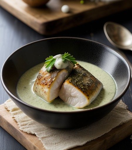 Monkfish With Lemon & Parsley Sauce recipe image