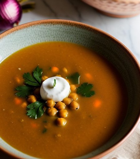 Moroccan Chick Pea Soup recipe image