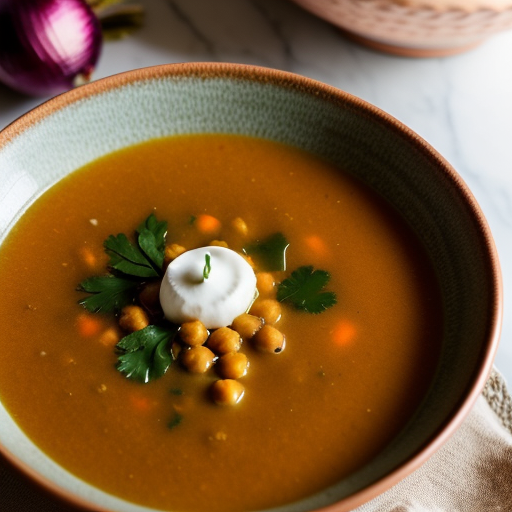 Moroccan Chick Pea Soup recipe image