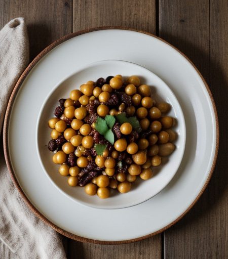 Moroccan Garbanzo Beans With Raisins recipe image