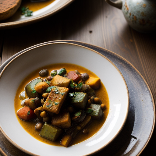 Moroccan Vegetable Stew With Roasted Buckwhea recipe image