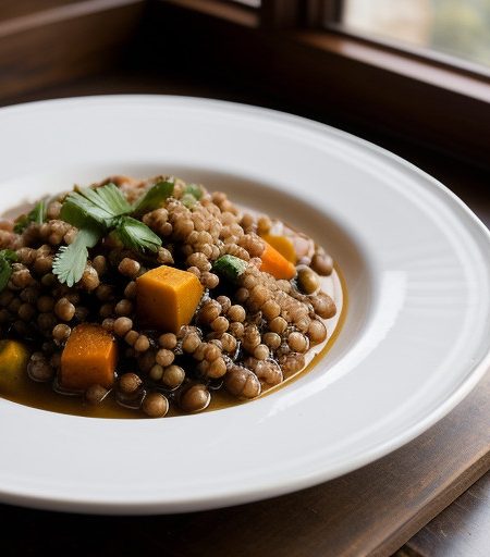 Moroccan Vegetable Stew With Roasted Buckwheat recipe image