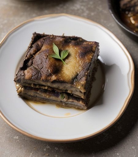 Moussaka (Eggplant-Lamb Bake recipe image