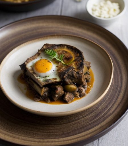 Moussaka (Eggplant and Lamb Casserole recipe image
