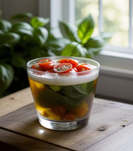 Mozzarella~ Tomato & Basil Salad recipe image