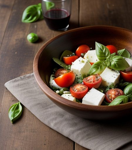 Mozzarella, Tomato and Basil Salad recipe image