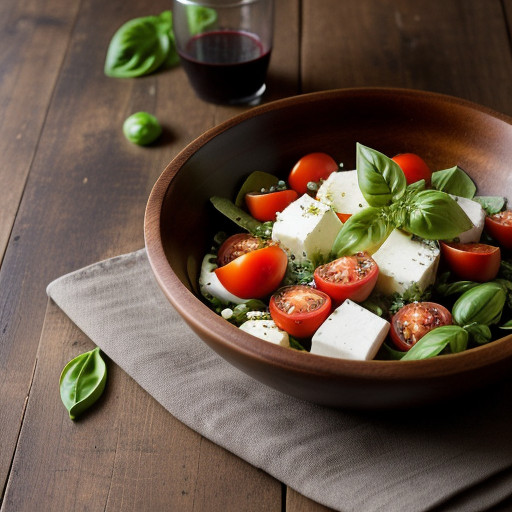 Mozzarella, Tomato and Basil Salad recipe image