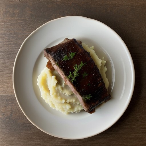Mr. John's Spare Ribs With Garlic Mashed Potatoes recipe image