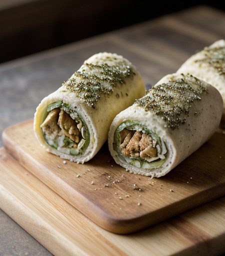 Mr. Food's Chicken Kiev Roll-Ups- 10/27/95 recipe image