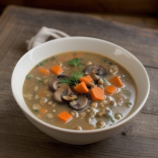 Mr. Food's Mushroom Barley Soup recipe image