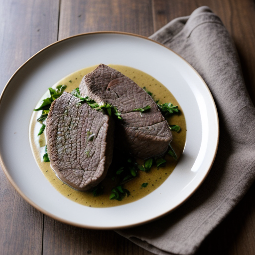 Mr. Food's Mustard Pepper Steak recipe image