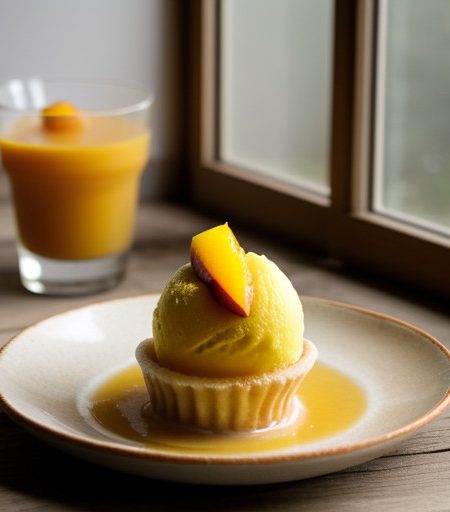 Mr. Food's Simple Peach Sorbet recipe image