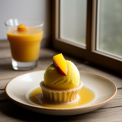 Mr. Food's Simple Peach Sorbet recipe image