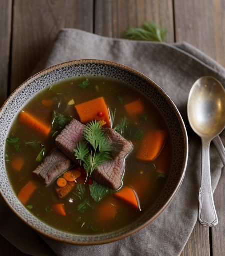 Mr. Food's Steak & Veggie Soup- 10/20/95 recipe image