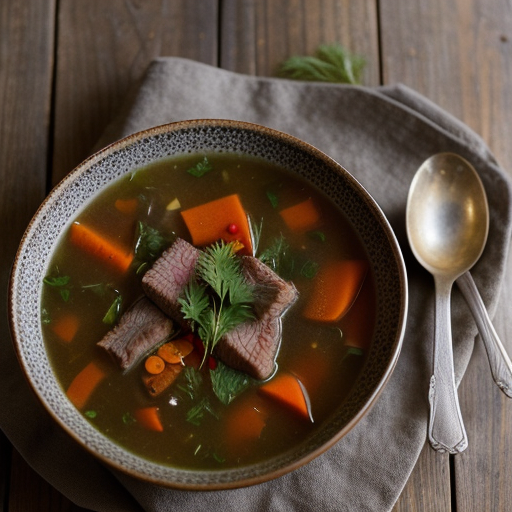 Mr. Food's Steak & Veggie Soup- 10/20/95 recipe image
