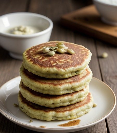 Mung Bean Pancakes - Bindae Duk * recipe image