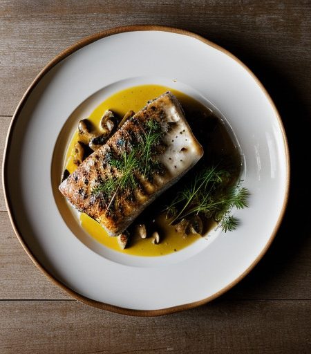 Mushroom Baked Fillet of Fish recipe image