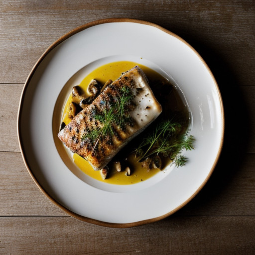Mushroom Baked Fillet of Fish recipe image