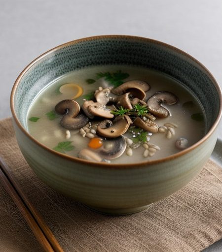 Mushroom & Barley Miso Soup recipe image
