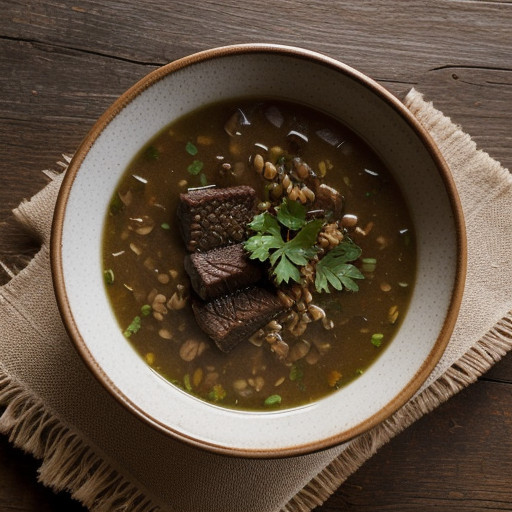 Mushroom-Barley Soup W/ Short Ribs recipe image