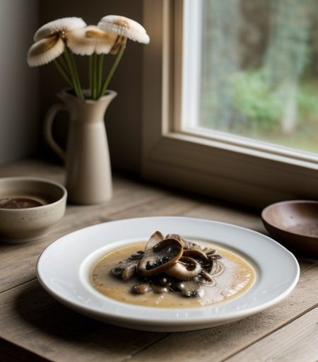 Mushroom-Brandy Gravy recipe image