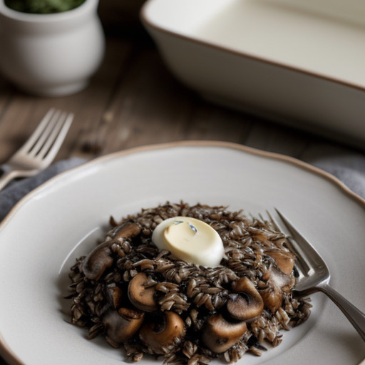 Mushroom Casserole With Wild Rice recipe image