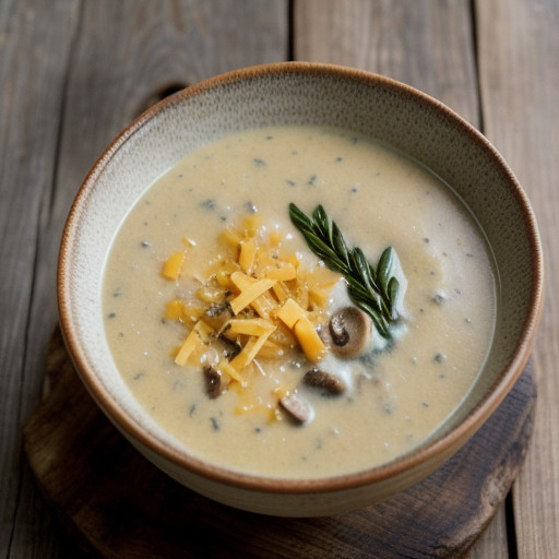 Mushroom & Cheddar Cheese Soup recipe image