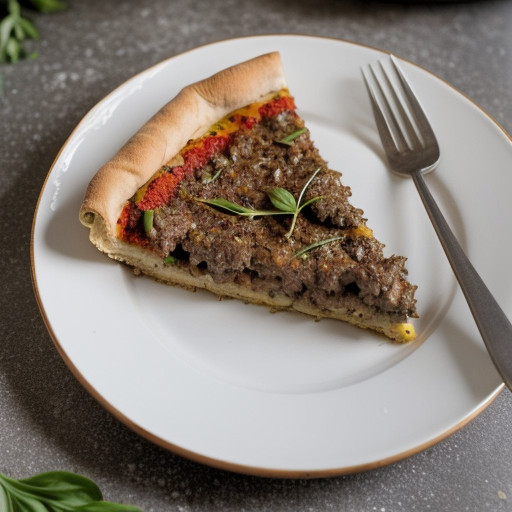 Mushroom Cheeseburger Pizza recipe image