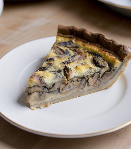 Mushroom Crust Quiche recipe image