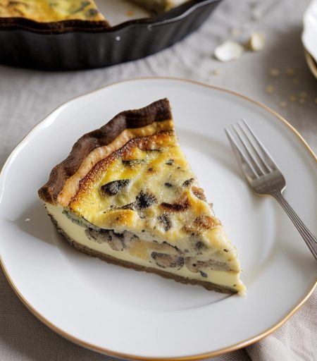 Mushroom Crust Quiche (Pjs recipe image