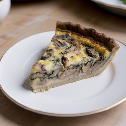Mushroom Crust Quiche recipe image