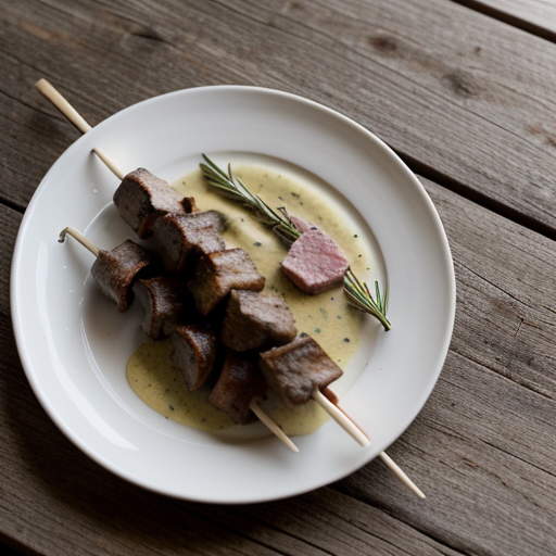 Mushroom & Ham Kabobs With Rosemary Aioli recipe image
