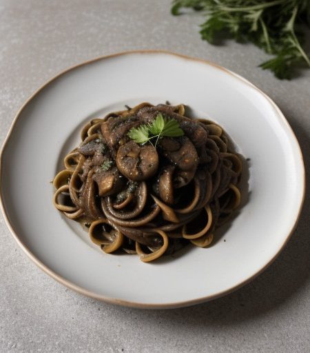 Mushroom Marinara for Fusilli Pasta recipe image