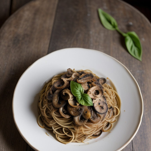 Mushroom & Onion Spaghetti recipe image