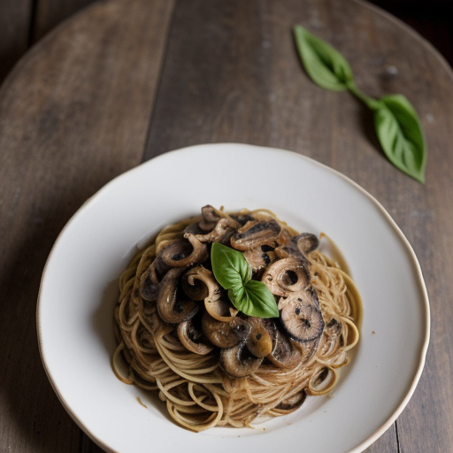 Mushroom & Onion Spaghetti recipe image