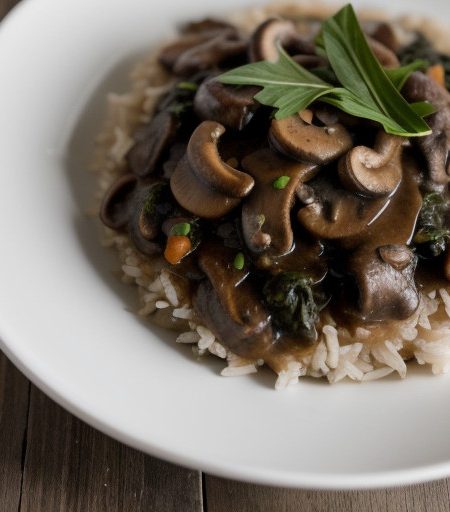 Mushroom Ragout in Rice Ring recipe image